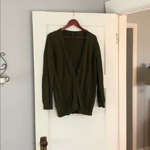 Olive Green Buttoned Up Sweater